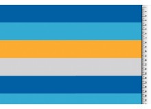 Jersey - Multicolor Streifen 4cm blau orange